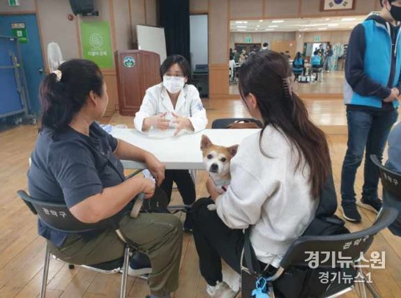 찾아가는 동물병원 진행 모습