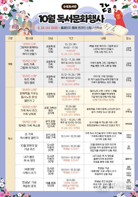 ‘10월 문화의 달’ 맞아 온 가족이 함께하는 문화 프로그램 운영