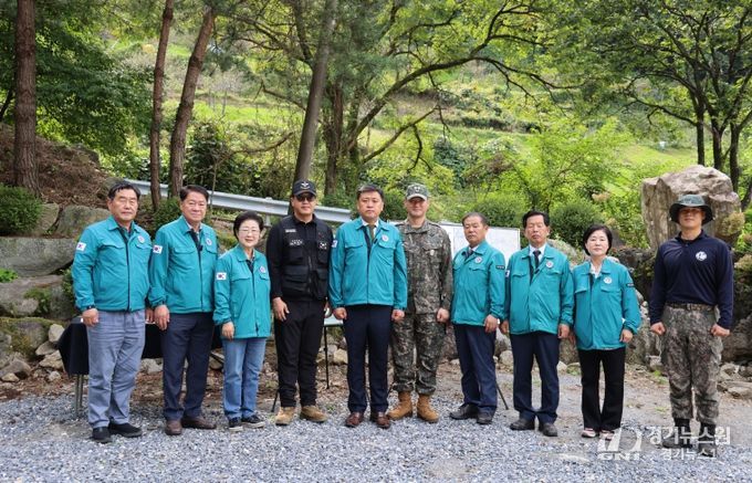 유해발굴 현장 격려