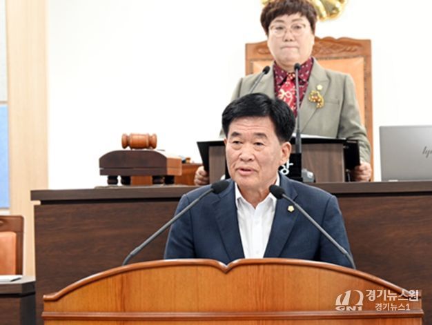 임태식 의원이 10월20일 제288회 임시회 제1차 본회의에서 5분 자유발언을 실시하고 있다.