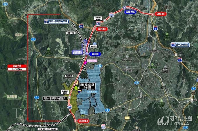 호남고속도로지선 확장 위치도