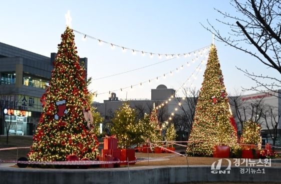 기장군, ‘오시리아 물음표 공원’ 겨울 야간 경관 조성…지역 상권 활력 기대