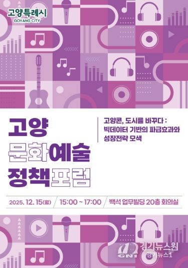‘2025 고양문화예술정책포럼’ 홍보문