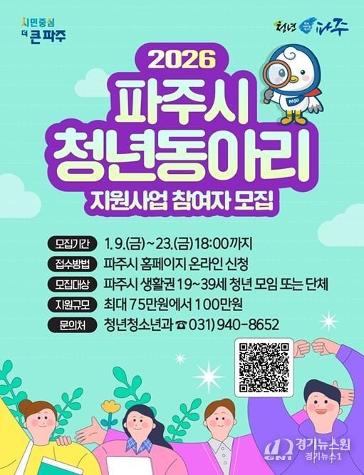 2026년 파주시 청년동아리 지원사업 참여자 모집