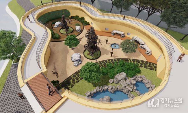 일본원숭이 동산(설계조감도)