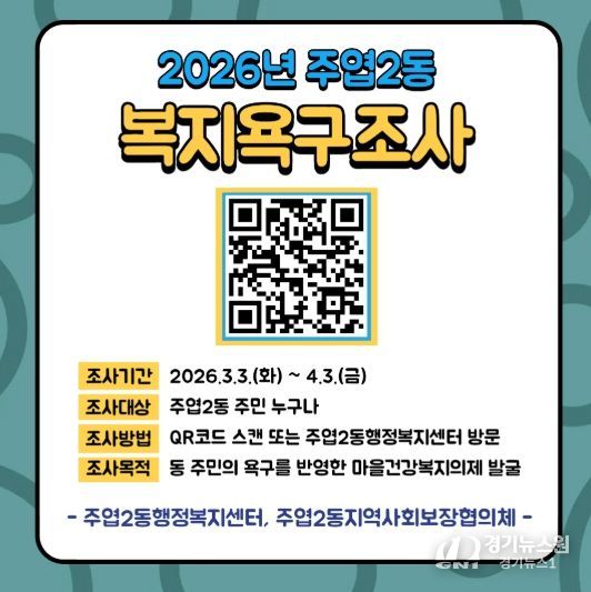 고양시 주엽2동, 주민 복지욕구조사 실시