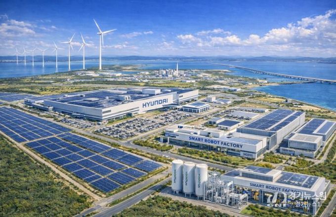 현대차지원TF및re100전담인력운영관련새만금산업단지내들어설공장이미지를해당부서에서Ai로생성