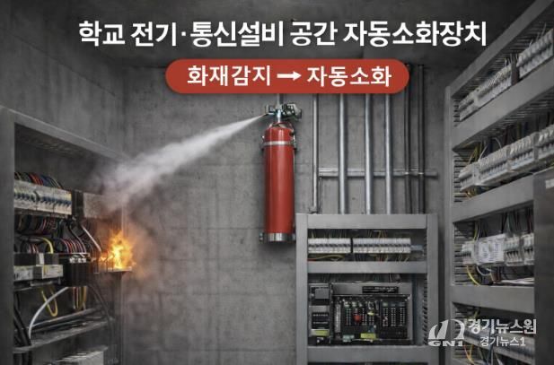 학교 전기 통신설비 공간 자동소화장치 사진