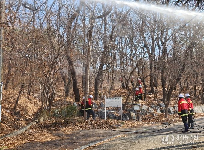 안성시, 산불 대응 유관기관 합동 소방훈련 실시