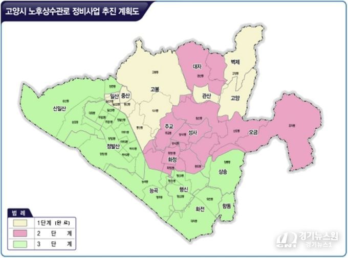 노후 상수관로 정비사업 추진 계획도