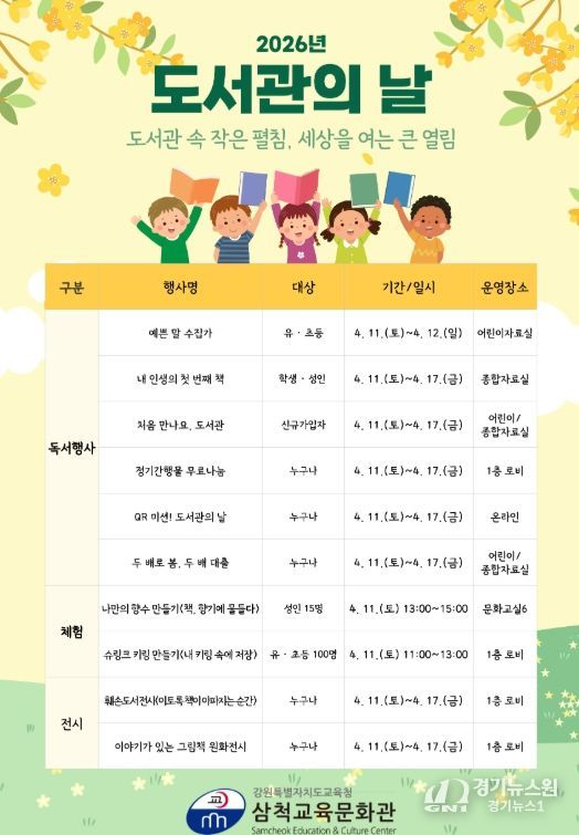 2026년 도서관의 날 행사 운영