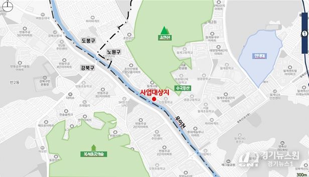 '서울 물빛나루 19호 노원 우이마루' 조성 위치도