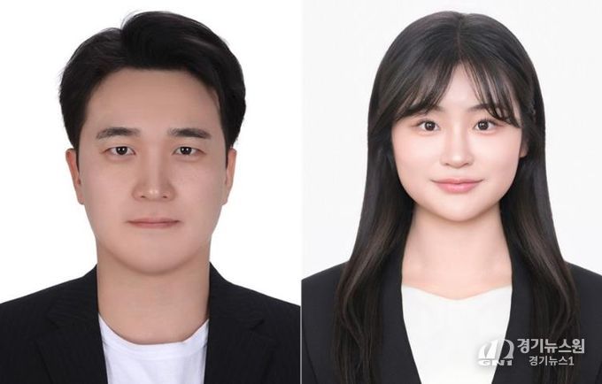 경상국립대학교 성재경 교수, 김주은 석사 연구생(왼쪽부터)