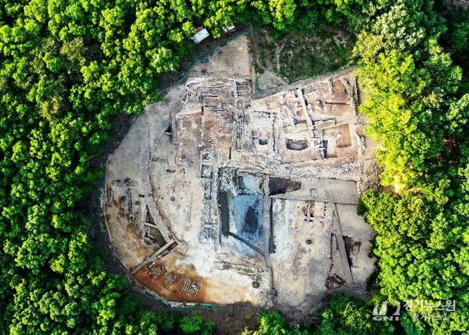 여주 상원사지 발굴조사 항공사진