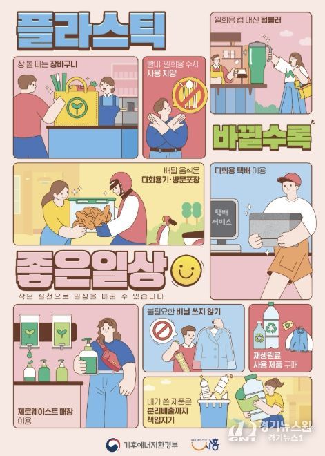 플라스틱 감량 수칙 포스터